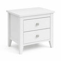 Table de chevet 2 tiroirs en bois blanc 59 cm