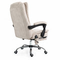 Chaise de bureau en microfibre beige avec mousse haute densité