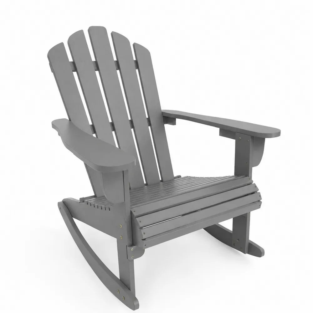 Chaise à bascule en bois composite Gris 80x90x100 cm
