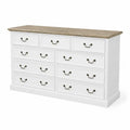Commode en Bois MDF avec Plateau en Chêne 150 cm