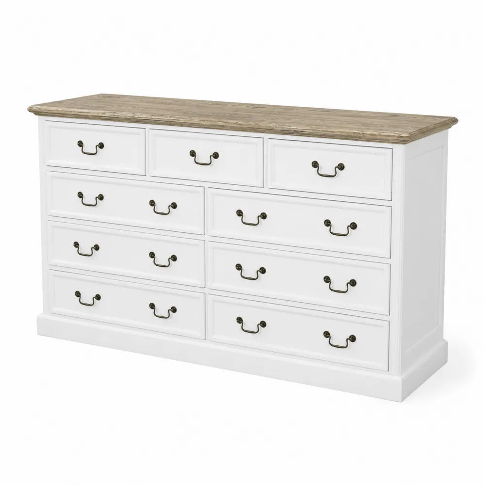 Commode en Bois MDF avec Plateau en Chêne 150 cm