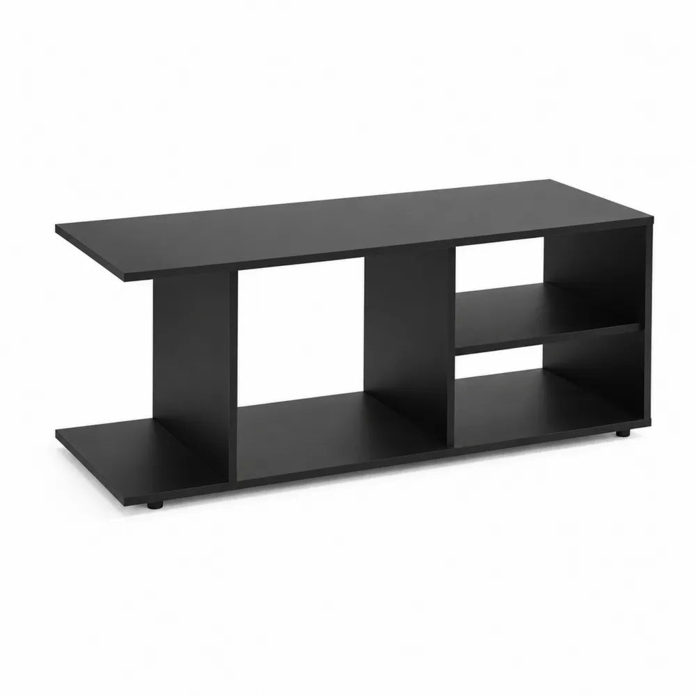 Meuble TV en Bois Noir 120x40x40 cm